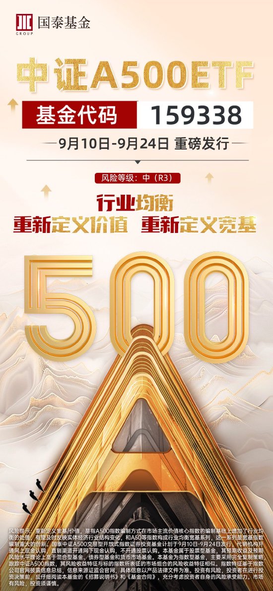 
          
            中证A500ETF（159338）迎资金抢筹！当前成交额超11亿元，上市四日净流入超53亿元
        